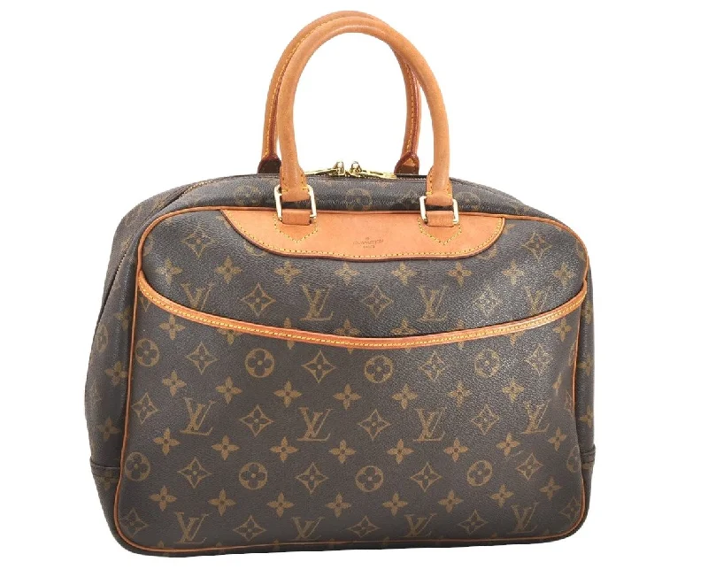 Authentic Louis Vuitton Monogram Deauville Hand Bag M47270 LV 4118K