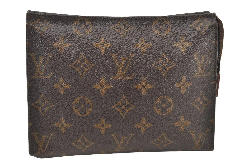 Auth Louis Vuitton Monogram Poche Toilette 19 M47544 Cosmetics Pouch Junk 4082K