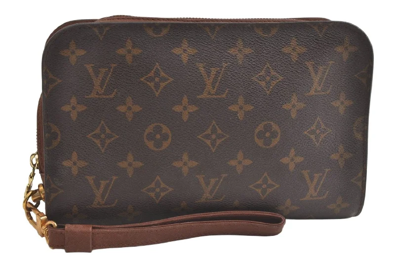 Authentic Louis Vuitton Monogram Orsay Clutch Hand Bag Purse M51790 LV 4117K