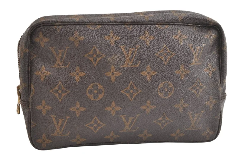 Auth Louis Vuitton Monogram Trousse Toilette 23 Clutch Hand Bag M47524 LV 4108K