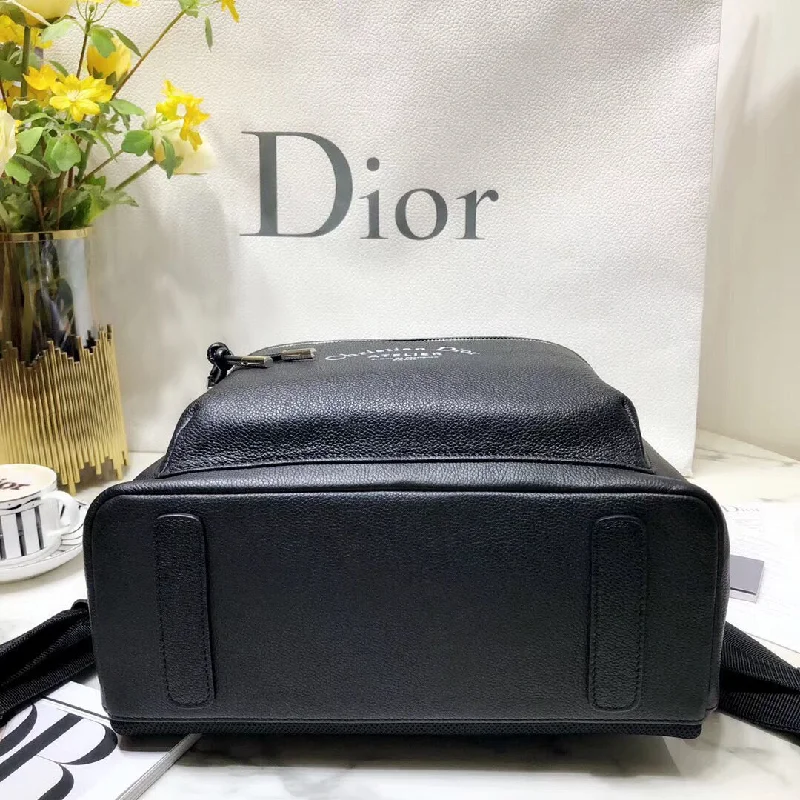 Dior Rider Rucksack Backpack In Black Calfskin