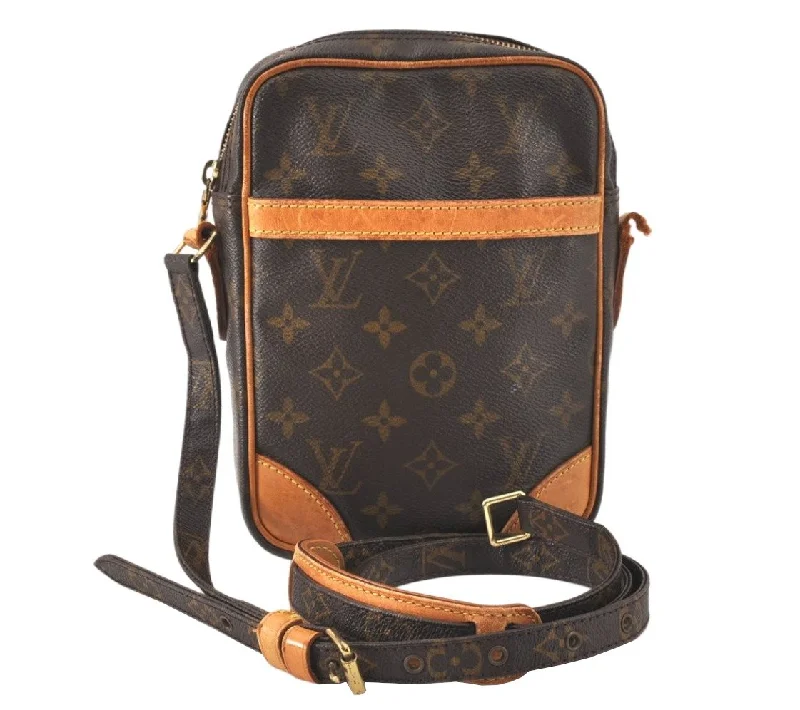 Authentic Louis Vuitton Monogram Danube Shoulder Cross Bag M45266 Junk 4091K