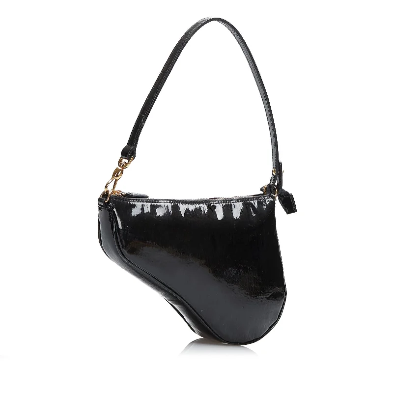 Dior Patent Mini Saddle (SHG-duLasx)