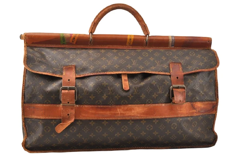 Auth Louis Vuitton Monogram Sac Gibier Chasse Hunting Travel Bag M58120 LV 4103K