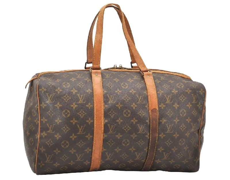 Authentic Louis Vuitton Monogram Sac Souple 45 Hand Boston Bag M41624 LV 4104K