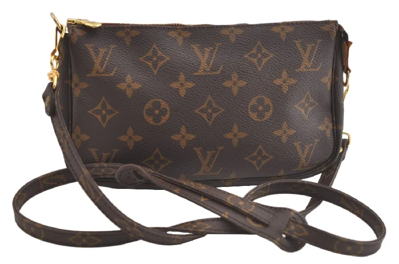 Authentic Louis Vuitton Monogram Pochette Accessoires Shoulder Cross Pouch 4078K