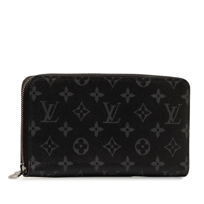 Louis Vuitton Monogram Zippie Organizer NM Roundfassner Long Wallet M82081 Eclipse Black PVC Leather  Louis Vuitton