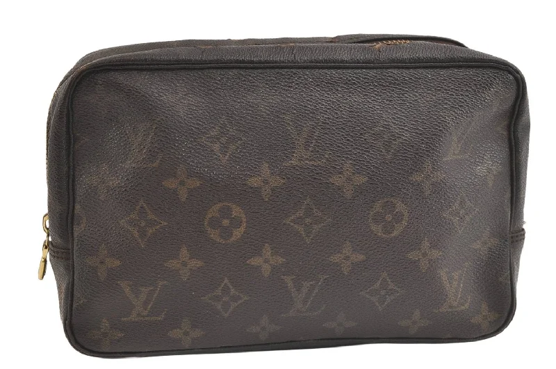 Auth Louis Vuitton Monogram Trousse Toilette 23 Clutch Hand Bag M47524 LV 4311K