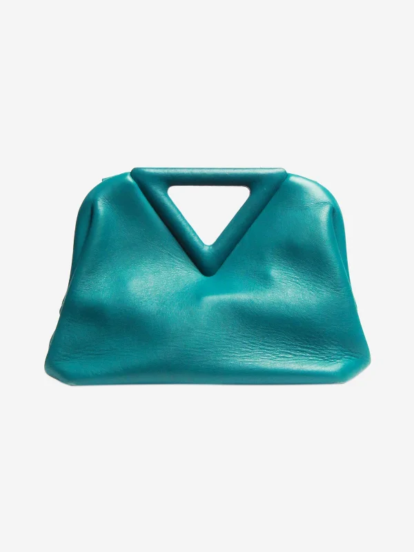 Teal Point small leather bag